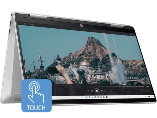 Pavilion X360 14-ek1097TU i5-1335U 8GB DDR4-3200 256GB PCIe-SSD 14 Inch FHD Touch Screen Webcam Wifi-6 BT-5.3 3-cell Batt Windows 11 Home 1/1/0 Warranty -Silver