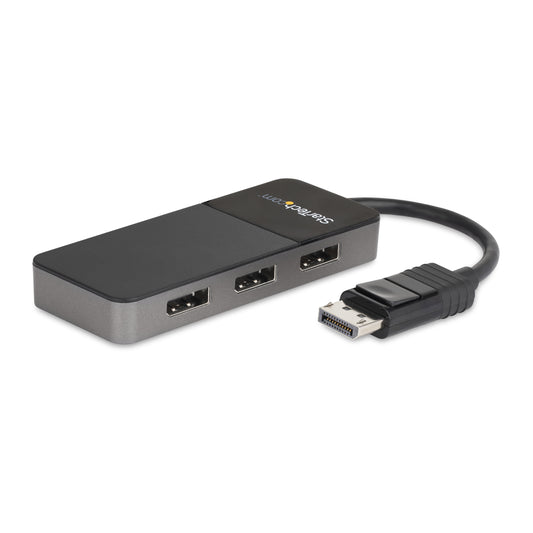 Star Tech 3 Port Multi Monitor Adapter - DisplayPort 1.4 to 3x 4K DisplayPort Video Splitter - Dual or Triple 4K - Laptop/Desktop DisplayPort MST Hub for Multiple Monitors - For Windows PCs Only