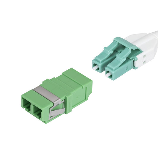 Star Tech LC to LC Coupler 10 Pack, OS2 Single Mode SC Footprint LC Fiber Optic Coupler without Flange, LC/APC Duplex Adapter
