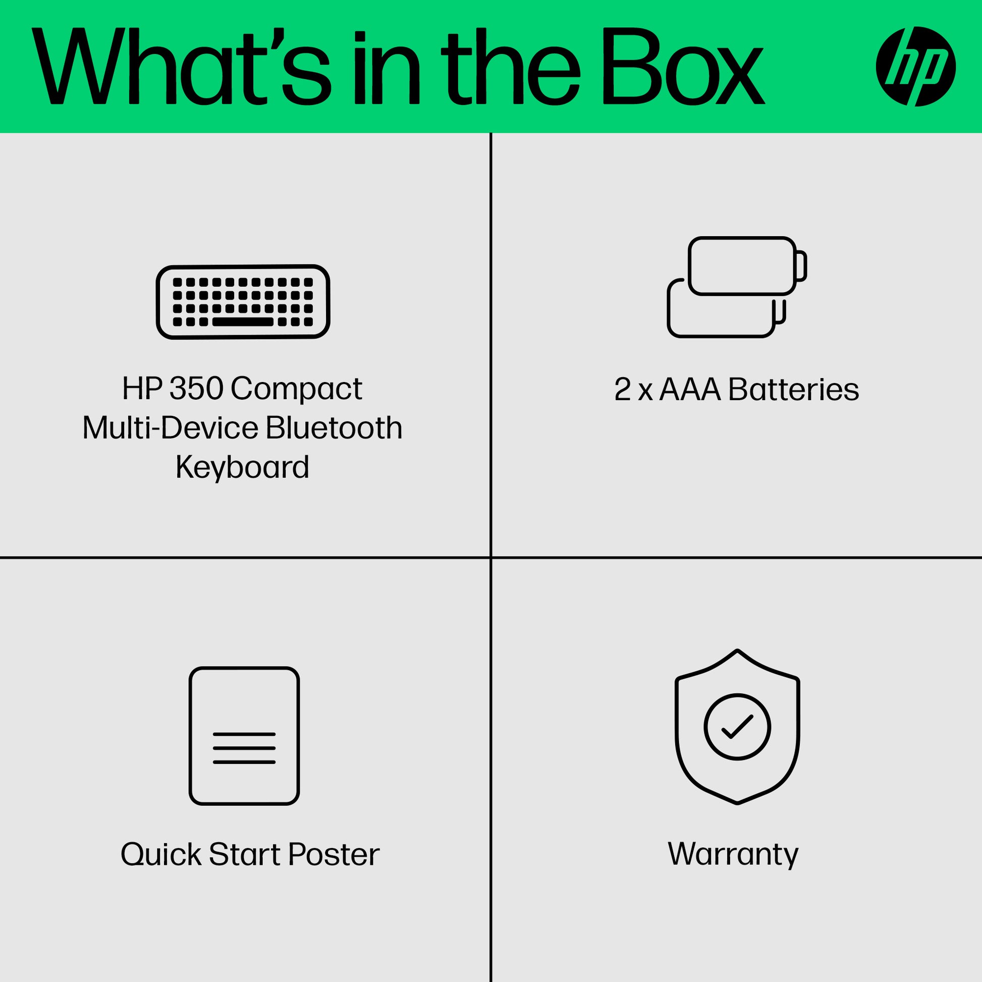 HP 350 Compact Multi-Device Bluetooth Keyboard