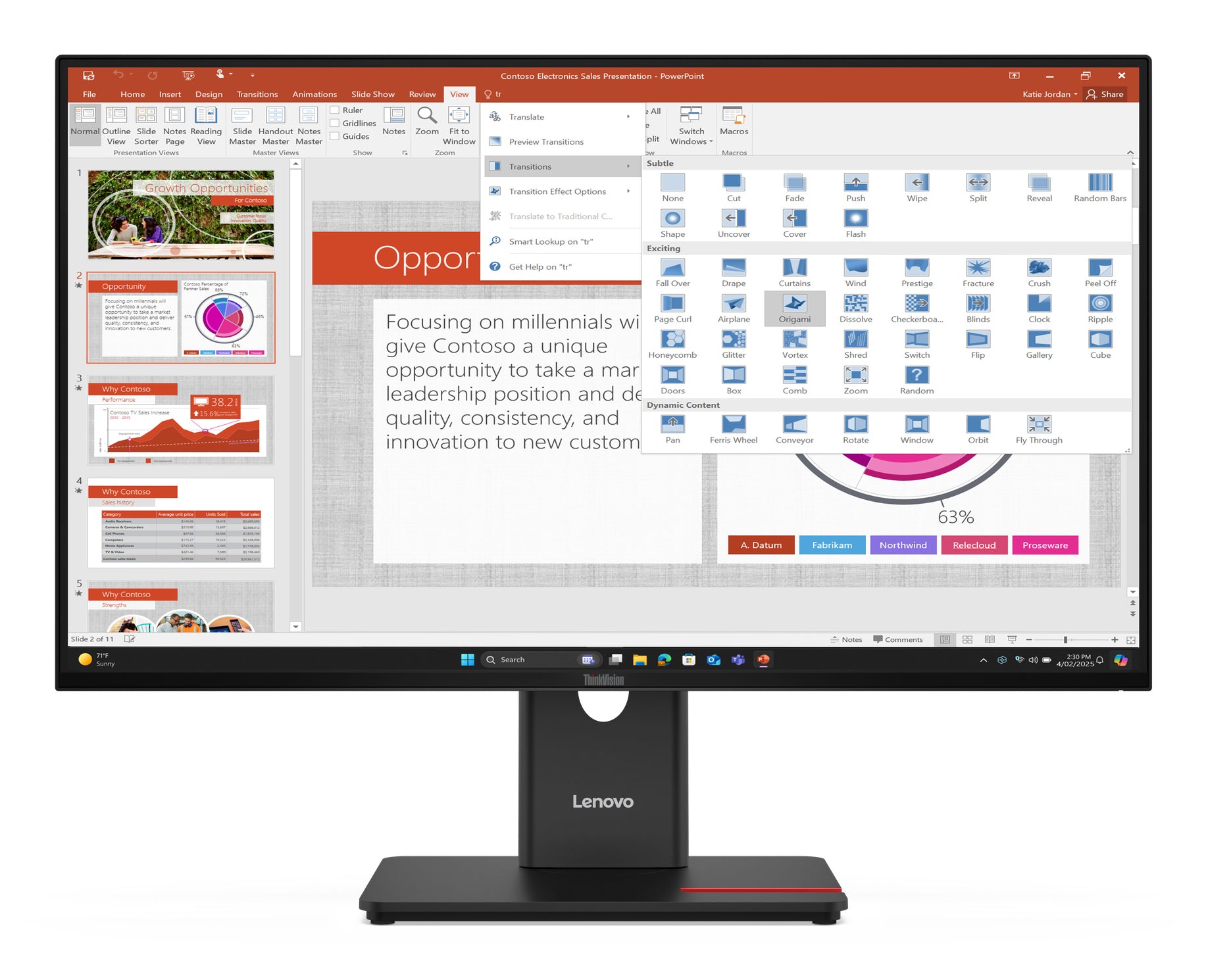 Lenovo ThinkVision T27-40 computer monitor 68.6 cm (27") 1920 x 1080 pixels Full HD LED Black product image