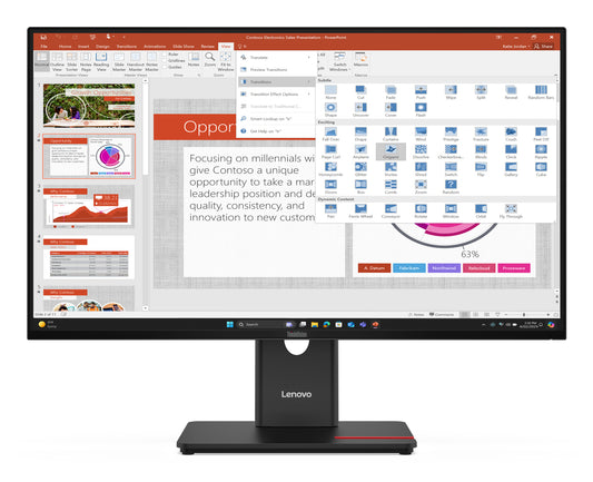 Lenovo ThinkVision T27-40 computer monitor 68.6 cm (27") 1920 x 1080 pixels Full HD LED Black product image