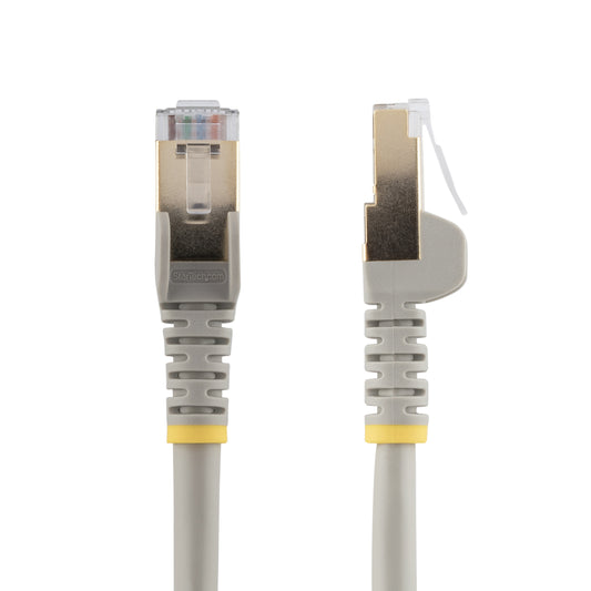 Star Tech 0.50m CAT6a Ethernet Cable - 10 Gigabit Shielded Snagless RJ45 100W PoE Patch Cord - 10GbE STP Network Cable w/Strain Relief - Grey Individually Tested/Wiring is UL Certified/TIA
