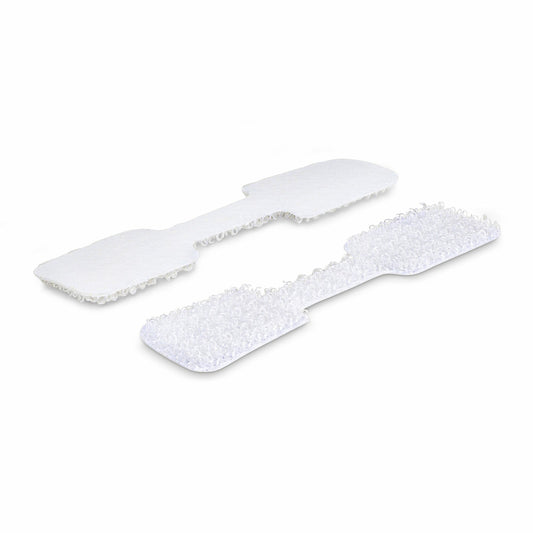 Star Tech 3.5in (9cm) Cable Labels, 100 Pack, White, Hook-to-Hook Fastener Cable Tags, Write-On Cord Labels for Cable Management, Cord Identification Tags