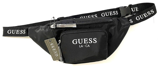 GUESS Logo Belt Bum Bag Waist Pack Crossbody Bag - Black • 100% Authentic • Brand New with Tags