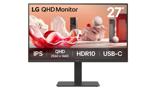 LG 27BA65QB computer monitor 68.6 cm (27") 2560 x 1440 pixels Wide Quad HD LED Black