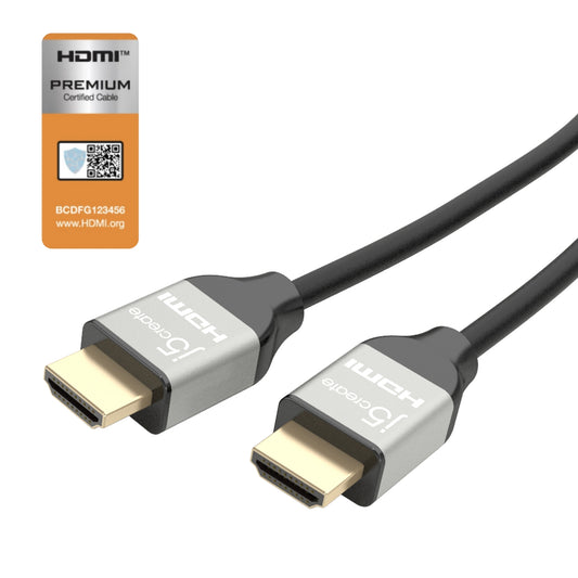 j5create JDC52 Ultra HD 4K HDMITM Cable, Black and Grey, 2 m