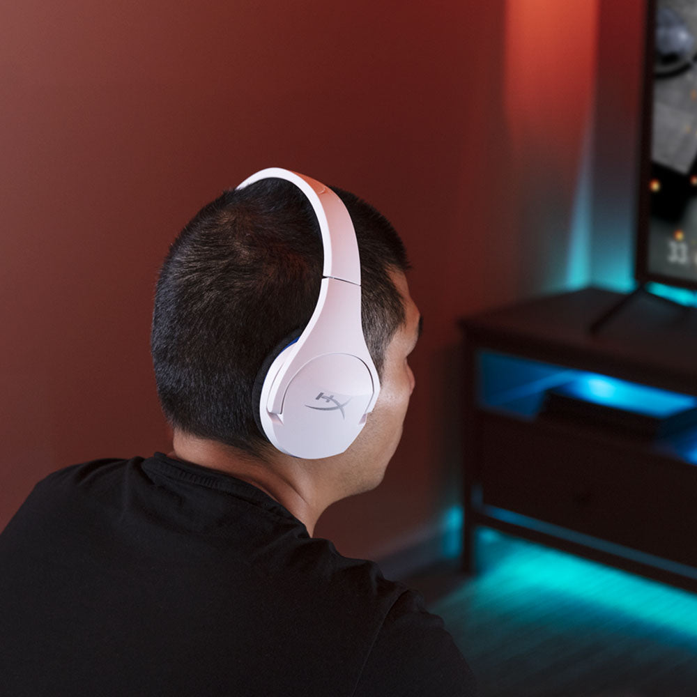 HyperX Cloud Stinger Core - Wireless Gaming Headset (White-Blue) - PS5-PS4