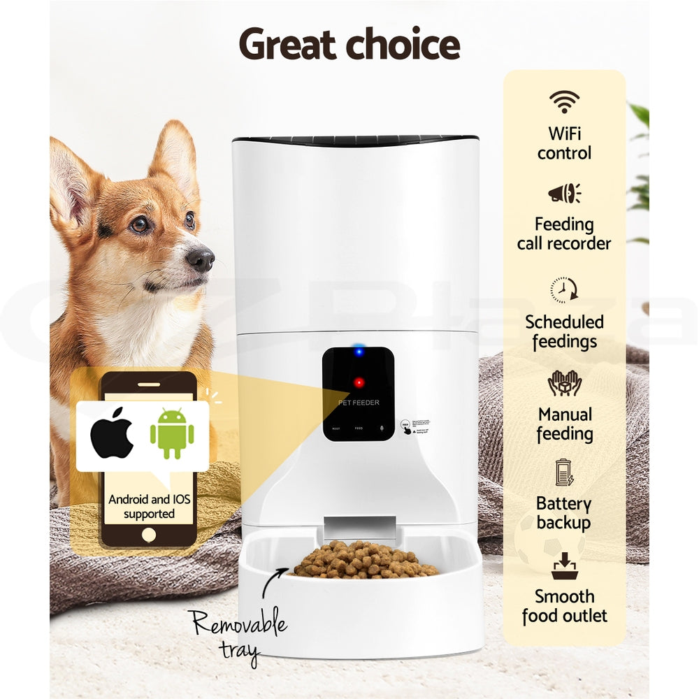 I.Pet Smart WiFi Automatic Pet Feeder with Camera for Dogs & Cats