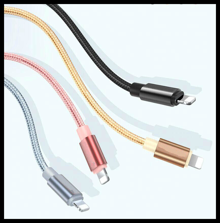 Braided USB Charging & Data Cable for iPhone 14, 13, 12, 11 Pro Max, XR, and iPad