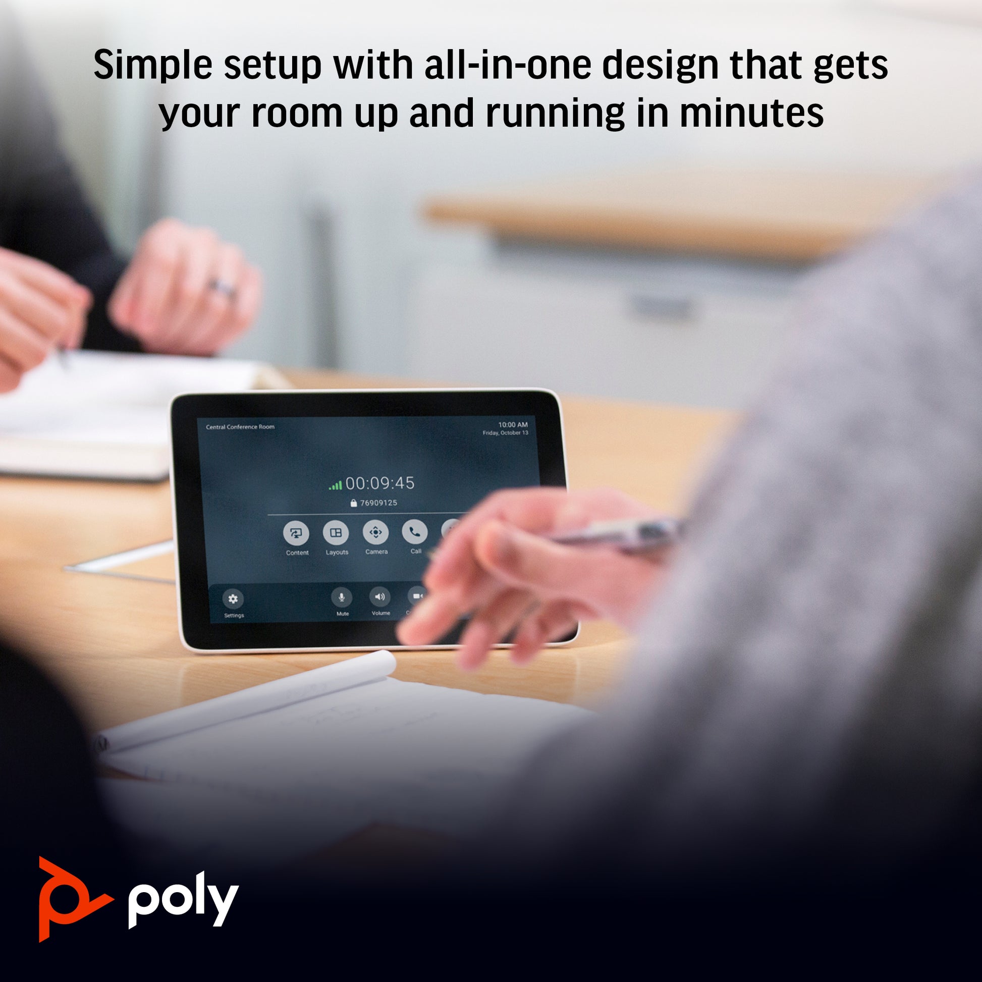HP Poly Studio X50 All-In-One Video Bar with TC8 Controller Kit