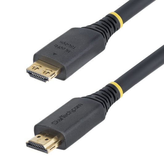 Star Tech 20ft (6.1m) High Speed HDMI Cable with Gripping Connectors, 4K 60Hz/1440p 144Hz, HDR10/HDCP 2.2/ARC, 18Gbps, UHD HDMI 2.0 Cord for TV/Monitor/Display, TPE Jacket