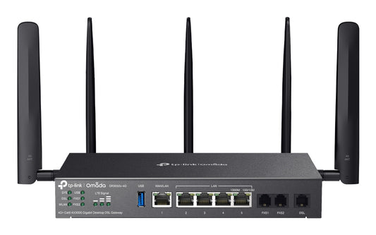 TP-Link DR3650v-4G Omada 4G+ Cat6 AX3000 Wi-Fi 6 Gigabit Desktop DSL Gateway