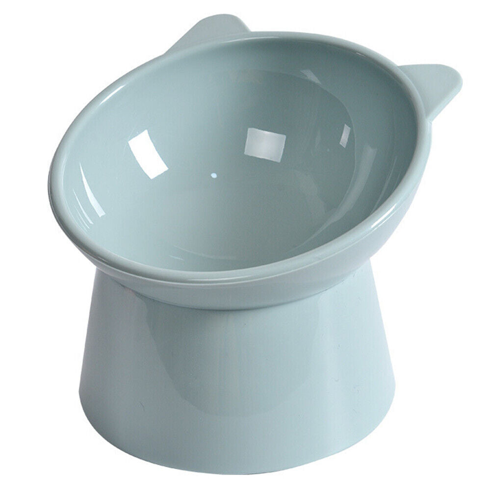 Tilted Raised Cat Food Bowl - Ergonomic Design to Reduce Vomiting for Cats and Dogs