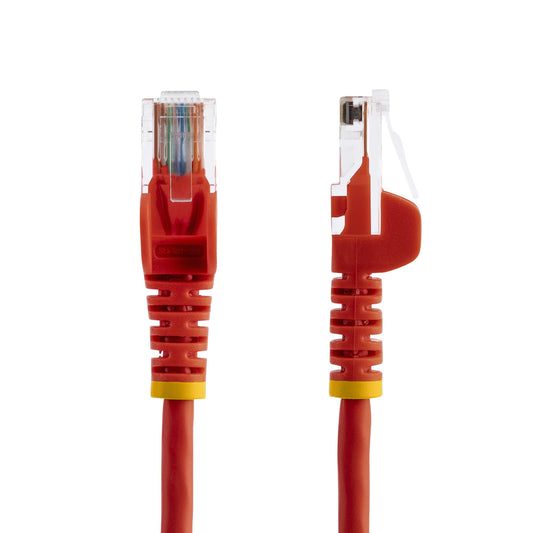 Star Tech Cat5e Ethernet Patch Cable with Snagless RJ45 Connectors - 0.5 m, Red