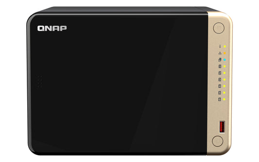 QNAP TS-664-8G, 6-Bay desktop NAS, IntelÂ® CeleronÂ® N5105/N5095 quad-core, 8GB DDR4 SODIMM RAM (2 x DDR4 SODIMM slots, max 16GB), 3 yrs WTY