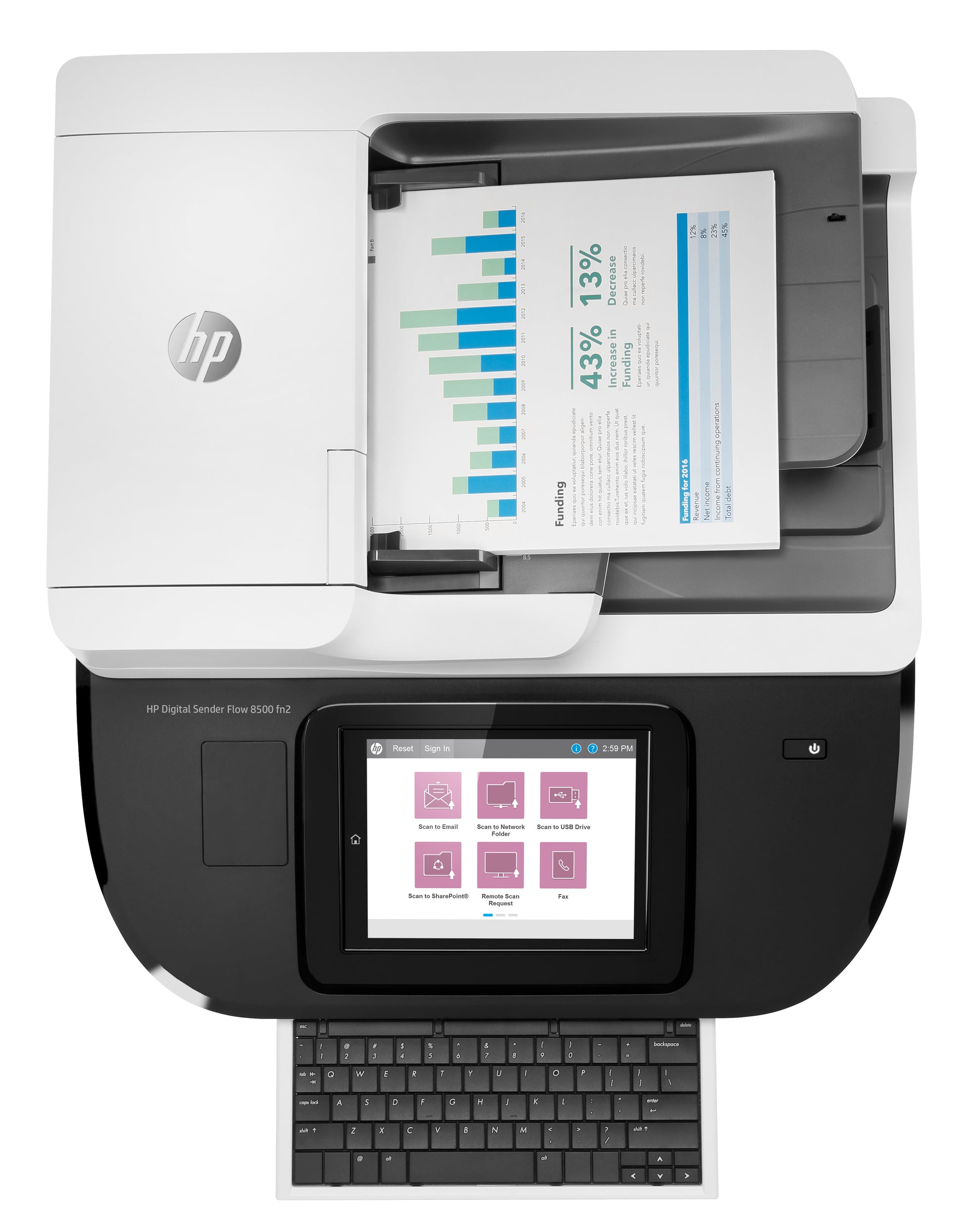 HP Digital Sender Flow 8500 fn2 Flatbed scanner