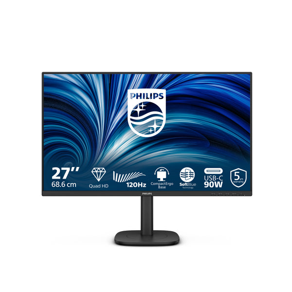 Philips 3000 series 27B2U3601/75 computer monitor 68.6 cm (27") 2560 x 1440 pixels Quad HD LCD Black