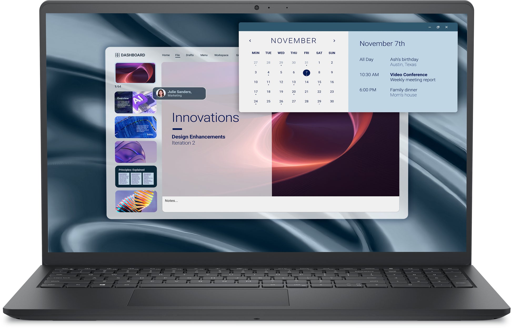 Dell Pro 15 Essential PV15255 AMD Ryzen 5 7520U Laptop 39.6 cm (15.6") Full HD 16 GB LPDDR5-SDRAM 512 GB SSD Wi-Fi 5 (802.11ac) Windows 11 Pro Black product image