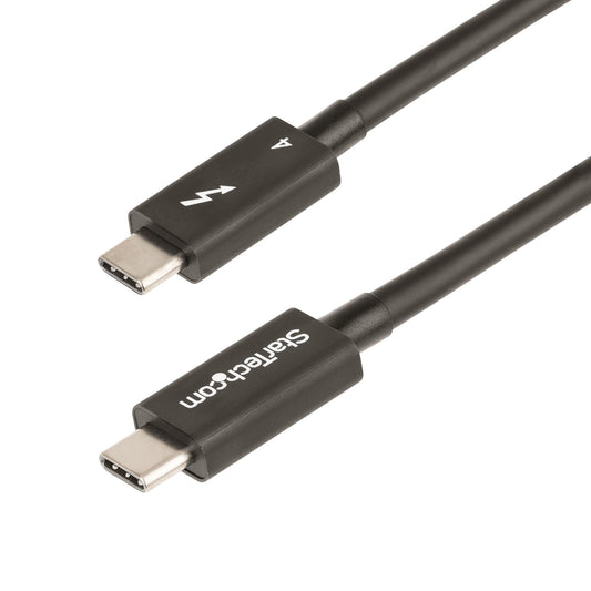 StarTech 3ft (1m) Thunderbolt 4 Cable - 40Gbps - 100W PD - 4K/8K Video - Intel-Certified Thunderbolt Cable - Compatible w/ USB4/Thunderbolt 3/USB 3.2/USB Type-C/DisplayPort