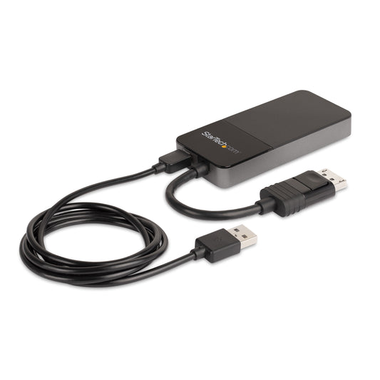 Star Tech 3 Port Multi Monitor Adapter - DisplayPort 1.4 to 3x 4K DisplayPort Video Splitter - Dual or Triple 4K - Laptop/Desktop DisplayPort MST Hub for Multiple Monitors - For Windows PCs Only
