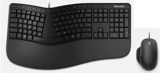 Microsoft Ergonomic Wired Keyboard and Mouse - Black Model RJY-00015