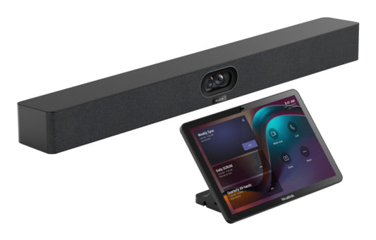 Yealink (A40-031) All-in-One Android Video Bar for Small to Medium Room, includes 1x CTP25 Touch Console, Power Adapter, Desktop Stand, Wallmount Bracket and Ca