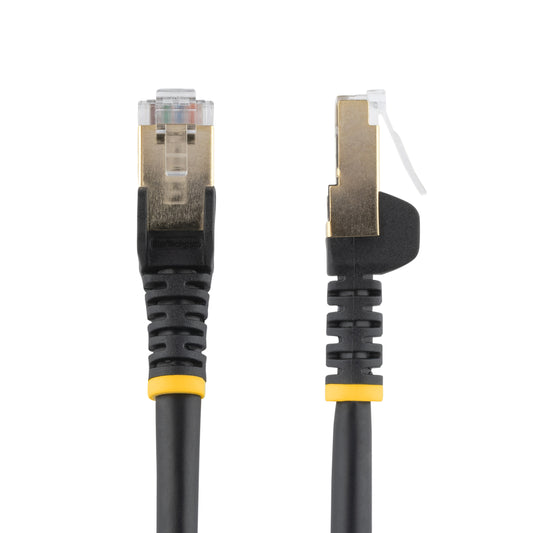 StarTech 3ft CAT6a Ethernet Cable - 10 Gigabit Shielded Snagless RJ45 100W PoE Patch Cord - 10GbE STP Network Cable w/Strain Relief - Black Fluke Tested/Wiring is UL Certified/TIA