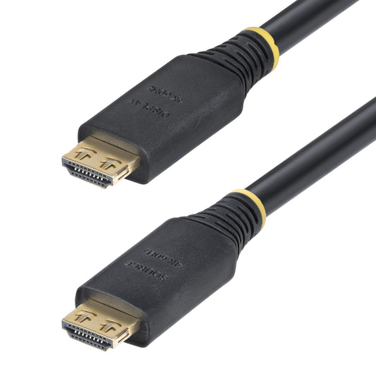 Star Tech 35ft (10.6m) Active High Speed HDMI Cable with Gripping Connectors, 4K 60Hz/1440p 144Hz, HDR10/HDCP 2.2/ARC, 18Gbps, UHD HDMI 2.0 Cord for TV/Monitor/Display, TPE Jacket