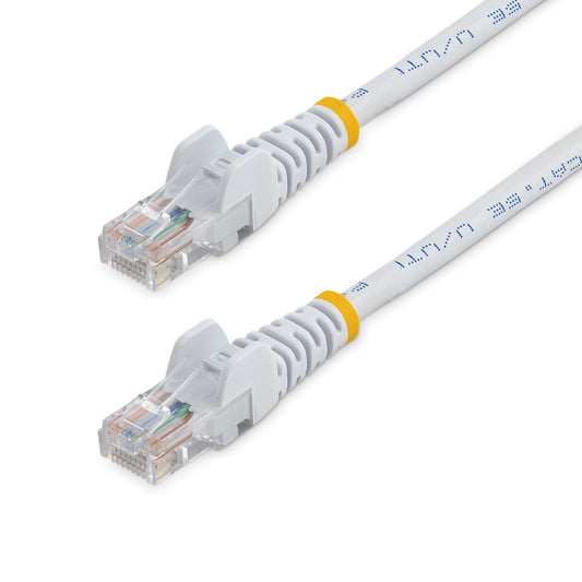 StarTech Cat5e Ethernet Patch Cable with Snagless RJ45 Connectors - 0.5 m, White