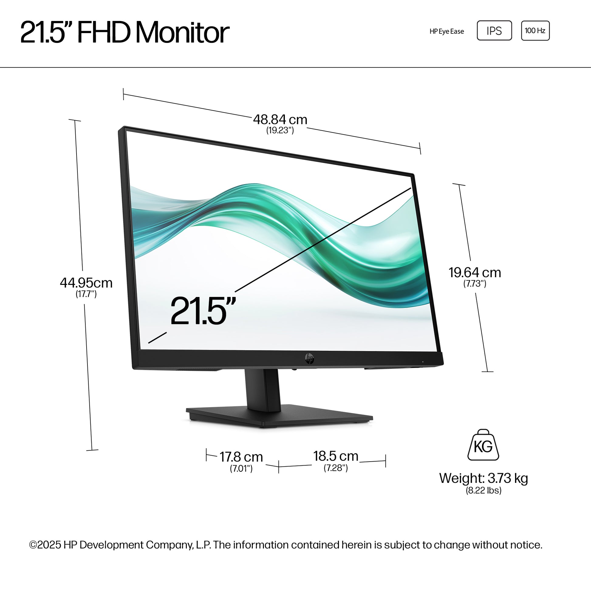 HP Series 3 Pro 21.5 inch FHD Monitor 322ph