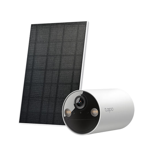TP-LinkSolar-Powered Security Camera Kit
1 × Tapo C410, 1 × Tapo A201
SPEC: 2K (2304x1296), 2.4 GHz, Solar panel (5.2V, 2.5W)
FEATURE: Non-Stop Power, Flexible