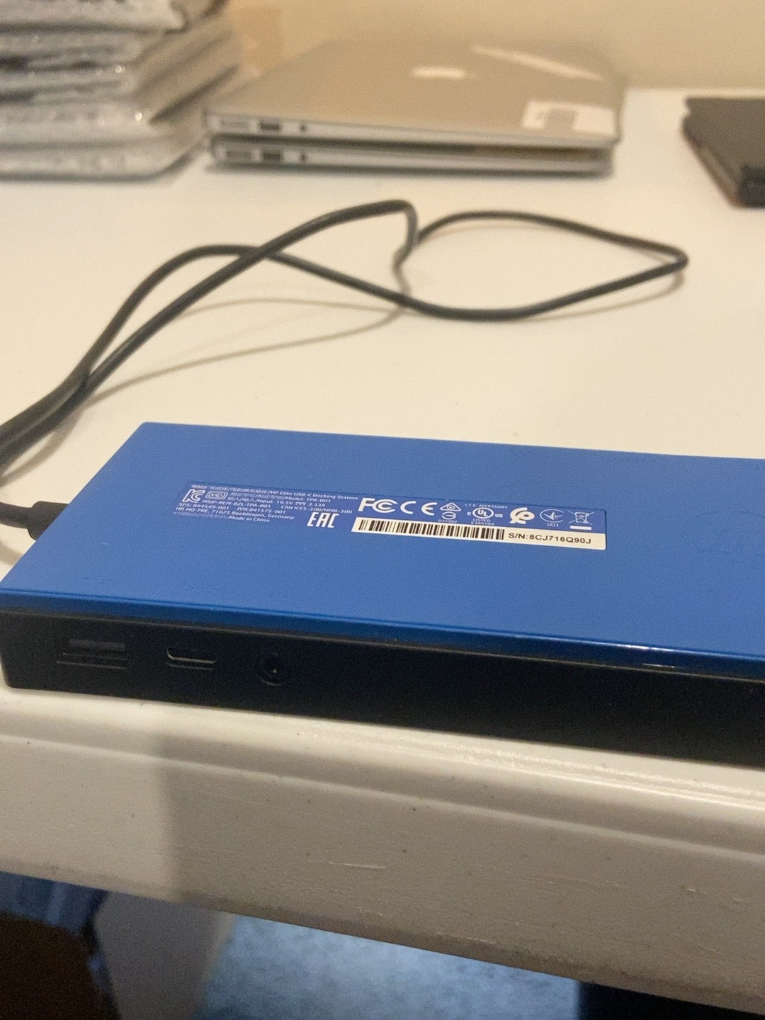 HP Elite USB-C Docking Station TPA-B01 front ports