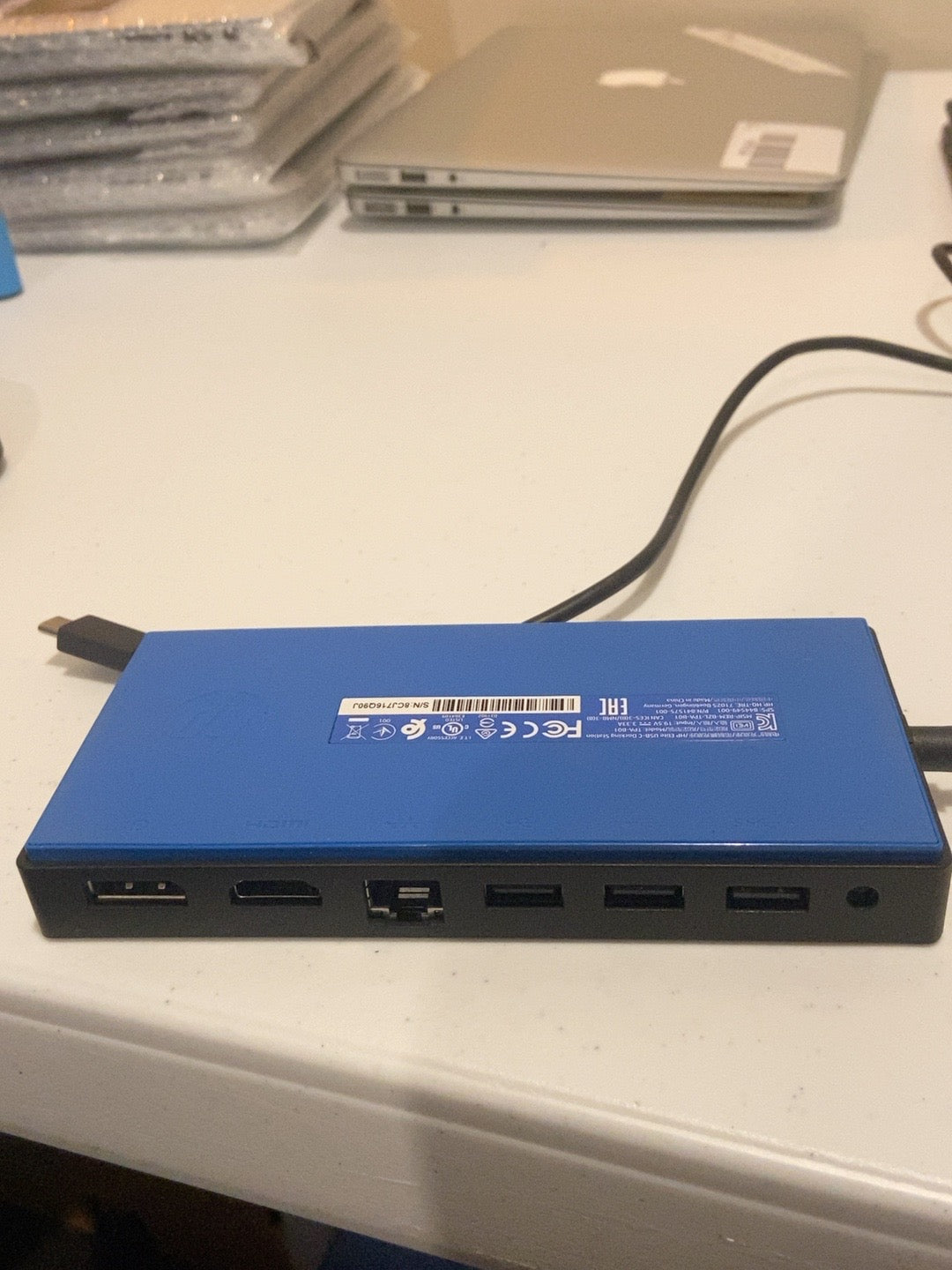HP Elite USB-C Docking Station TPA-B01 rear ports
