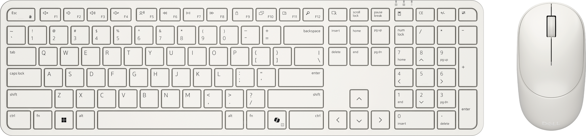 Dell Pro 5 Wireless Keyboard and Mouse KM526 - US English - Light Ash