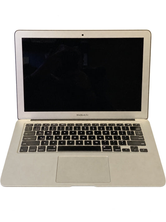 Actual Apple MacBook Air 13.3-inch 2015 front view on white background