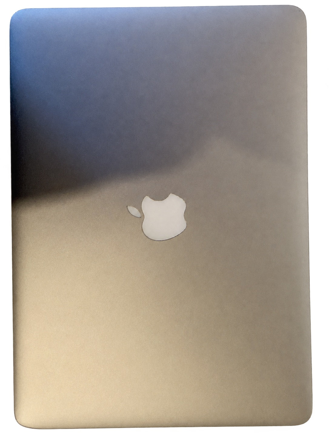 Actual Apple MacBook Air 13.3-inch 2015 lid condition on white background
