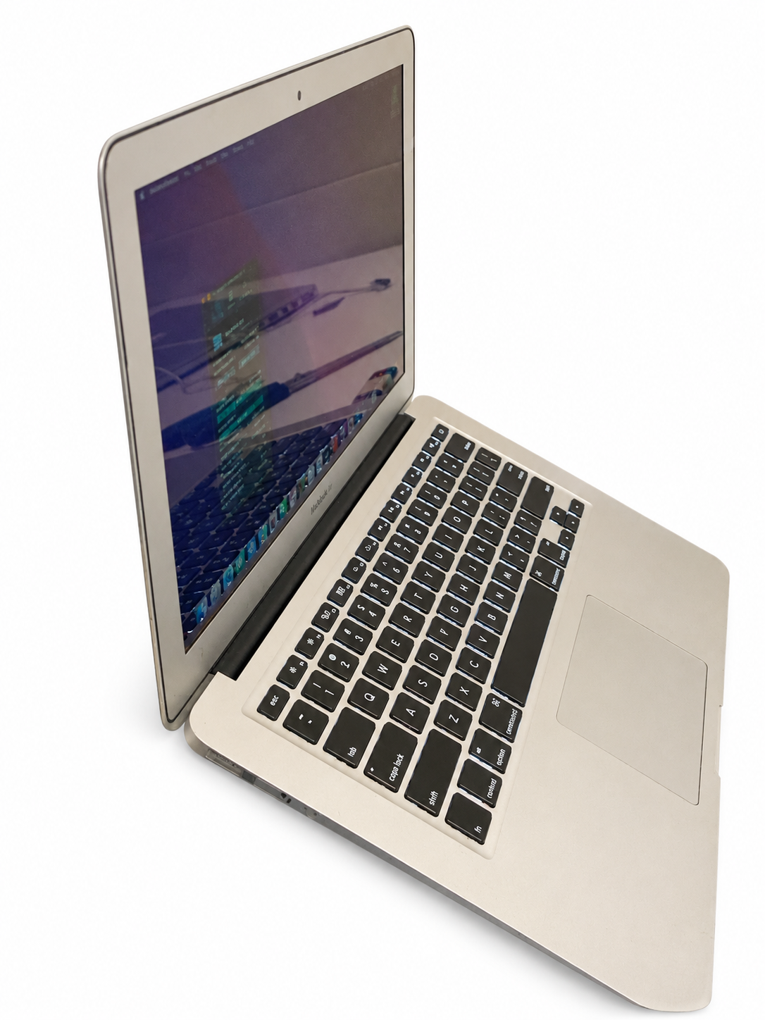 Actual Apple MacBook Air 13.3-inch Early 2015 front view on white background