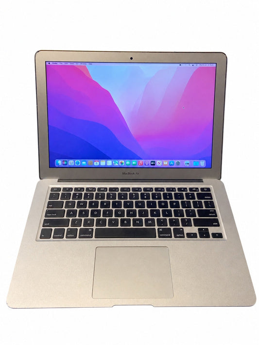 Actual Apple MacBook Air 13.3-inch 2015 front view on white background