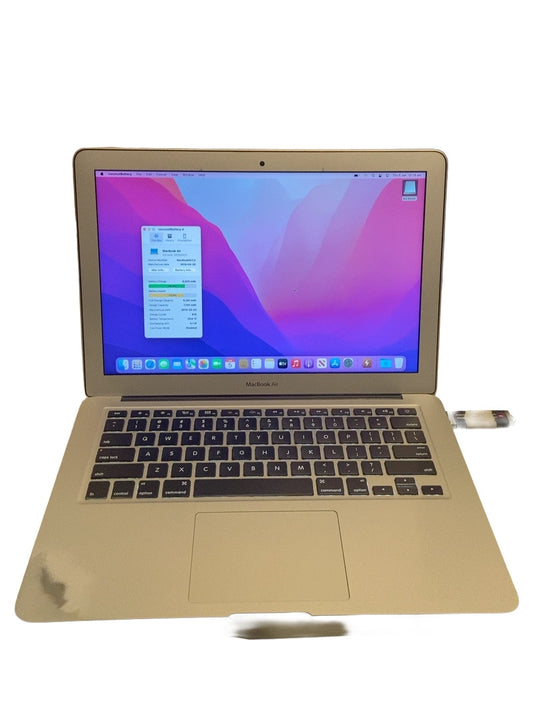 Actual Apple MacBook Air 13.3-inch Early 2015 Core i7 front view on white background