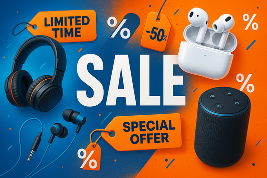 sale for headphones, earbuds, plug in wired heapdhones and tech 