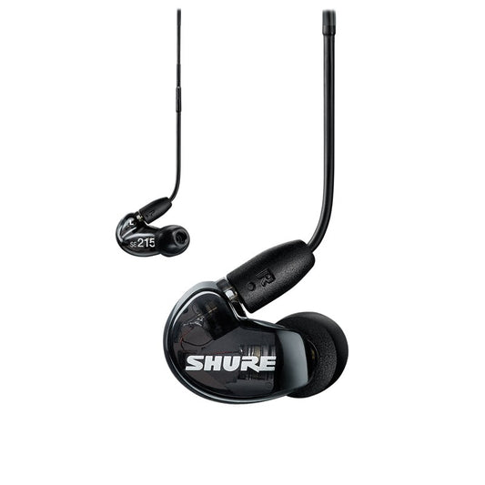 SHURE SE215 [ Black ]  PRO SOUND ISOLATING IN-EAR HEADPHONES 3.5MM [REFURBISHED]